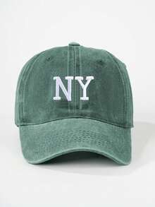 1 pezzo Cappellino da baseball da esterno ricamato 3D NY, lavato, regolabile, con protezione solare, adatto per viaggi in primavera/autunno, cappello versatile per ombreggiatura adatto per uomini, stile Y2K per giovani adulti - berretto da baseball - Visualizzare 26