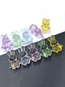 50pcs/20pcs Acrylic Crystal Rabbit Decorations, Easter Tabletop Decor, Rabbit Ornaments - Acrylic Rabbit Figurines, DIY Craft Supplies. These Adorable Cartoon-Style Rabbits Are Perfect For Easter Tabletop Decor, DIY Crafting, Home Decoration, And Vase Fillers. - Multicolor - View 3