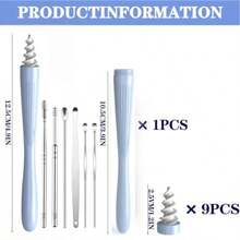 Ear Wax Removal Tool 2025 Ear Wax Removal Reusable And Washable Replacement Soft Silicone Tips For Cleaner Earwax Ear Wax Removal Kit Contains 7 Types Of Ear Cleaner Tools - As Pic - View 8