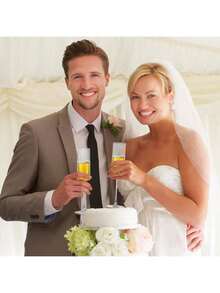 1/3/6/12只装亚克力香槟杯，5.5盎司（155.9克），不易碎，带柄，可重复使用 - 现代优雅，适合情人节、婚礼、派对、周年纪念日、圣诞节、生日等场合 - 透明 - 查看 5