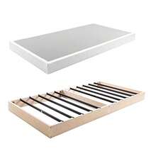 Twin 5 Inch Metal+Wood Box Spring Mattress Foundation With Fabric Cover Easy Assembly Noise  Anti-Slip - 5 Inch - View 1