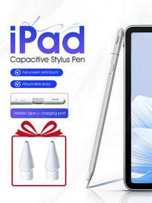Easypie Selection This Capacitive Stylus Compatible With Ipad Features Dual Tips And Long-Lasting Battery Life! With A Type-C Interface, It Is Portable And Easy To Use, Effectively Preventing Accidental Touches, And Compatible With Both Apple And Android Systems. It Makes An Ideal Gift For Friends, Graduations, Back-To-School, Christmas, Valentine's Day, Parents, Halloween, Thanksgiving, Birthdays, New Year And Other Holidays, As Well As A Perfect Choice For Personalized Customization, Birthdays, New Year And Other Occasions. - White - View 2