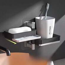 180° Rotating Wall-Mounted Soap Dish - Suction Cup Adhesive, No Drilling Required, Convenient Soap Holder For Bathroom Vanity, Restroom, Rental Shower - Multicolor - View 3