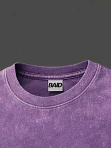 Stonewashed Basic Comfortable T-Shirt For Everyday Wear, Sizes PP To GG, Laika Dog Astronaut Animals Art Streetwear Urban Culture Street Fashion Street Graffiti Tagging Skater Skateboard Shirt Blouse Unisex Men's Women's 100% Cotton Top Premium Streetwear New Release Immediate Shipping Various Colors!! Plus Size - Màu tím - Xem 3