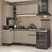 Cocina Integral Completa Modular Madesa Nice 265cm Crema 08 - Beis - Ver 1