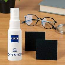Eyeglass Cleaning Kit: Includes Eyeglass Cleaner, Cleaning Cloth, Cleaning Wipes, Anti-Fog Wipes, Cleaning Spray, Zeiss Lens Cleaner Spray, Eyeglass Cleaner, Lens Cleaning Spray, Eyeglass Cleaning Spray, Eyeglass Cleaning Spray, Sunglass Cleaner. Suitable For Cleaning TV Screens, IPad Screens, Smartphone Screens, Monitors, And Laptop Screens. - Glasses Liquid and Glasses Cloth - View 3