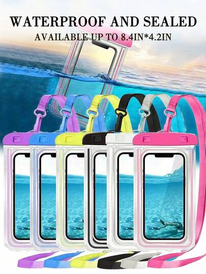 1 pieza Bolsa de cintura impermeable de PVC, Bolsa impermeable para teléfono de gran capacidad, Bolsa impermeable para deportes de verano al aire libre, Riñonera impermeable con triple sellado, Funda protectora impermeable para teléfono para deportes al aire playa, Funda protectora impermeable para buceo, Adecuada para Android y la mayoría de teléfonos inteligentes, Regalo para madre, familia, amigos, niños, cumpleaños, vacaciones, bolsa impermeable para teléfono bajo el agua