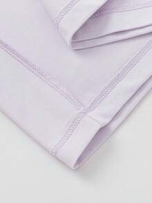 Balabala 女童长袖T恤，圆领，3D立体设计，柔软面料，透气舒适 - 粉紅紫 - 查看 6