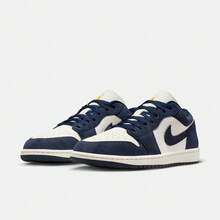 Men's Air Jordan 1 Low SE Basketball Shoes IO7448-400 - Blue - View 5