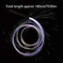 7-Color Fiber Optic Dance Whip - Pixel Stream Party Toy, Perfect For EDM Festivals And Parties - Glowing Whip, Endless Color Options, Nightclub Accessory, Dynamic Lighting Effects, Metallic Texture, Durable ABS Handle, Perfect For Nightlife Performers - 1 chiếc roi phát sáng - Xem 3