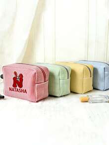 Customized Easter Tulle Makeup Bag, Bridesmaid Makeup Bag, Toiletry Bag, Cosmetic Bag, Bridesmaid Gift, Wedding Party Gift, Birthday Gift, Easter Gift, Makeup Artist Storage Bag, Holiday Gift - Multicolor - View 8