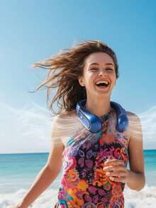 GICOOK Portable Neck Fan, Bladeless Handheld Neck Fan, Wearable Personal Fan, 3-Speed ​​Adjustable USB Neck Fan, Summer Must-Have For Home, Office, Outdoor, Beach And Travel. - 彩色 - 查看 5