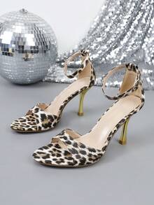 Fashionable Women's Sexy Peep Toe One-Strap Stiletto Heel Sandals - Multicolor - View 16