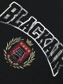 Tiny Spark Camiseta negra con gráfico y estampado de insignia retro - Negro - Ver 5