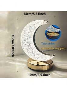 Attention-Grabbing Crescent Moon Shaped LED Touch Light: 3-Color Changing, Rechargeable Battery Powered, Ideal For Ramadan, Multi-Room Use - Apricot - View 9