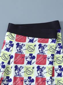 1pc Disney Cartoon Print Underwear-Soft-Comfortable, Letter Elastic Waistband, Casual Men's Underwear - Multicolor - View 4