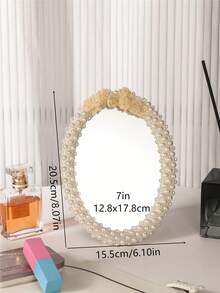 1pc European Style Personalized Makeup Mirror, Vanity Mirror, Suitable For Room, Bedroom, Dressing Table, Also As A Gift For Family And Friends - Multicolor - View 12
