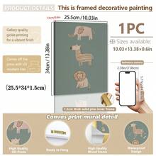 Tranh vải treo tường cho bé – Màu xanh lá cây nhạt, hình động vật phong cách Bohemian, trang trí phòng trẻ em kiểu thảo nguyên Canada: Tranh treo tường phong cách Bohemian với hình động vật tông màu đất, tranh có khung, hoàn hảo để trang trí phòng chơi, phòng trẻ sơ sinh, phòng bố mẹ, nhà trẻ, phòng bé trai, phòng ngủ bé gái, phòng trẻ em, trang trí ngày Valentine. - Nhiều màu - Xem 24