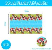 2Pack Lai Granja De Zenoon Tablecloth Disposable Tablver Birthday Party Supplies And Drations For Kid Boy Baby Shower Rec Tables 70"X42" - 杏色 - 查看 3