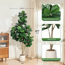 Artificial Tree - 6ft-con Maceta Blanca - View 2