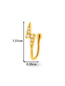 Toppiercing 1 Peça Clipe de Nariz Versátil de Moda com Zircônia Micro-Incrustada em Formato de Coração, Lua, Estrela, Flor, Anel de Nariz Falso Sem Perfuração - Multicolorido - Visão 29