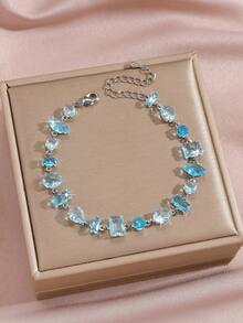 Bracelet à strass - Bijou multicolore brillant pour le port quotidien des femmes - Bracelet multicolore - Voir 4