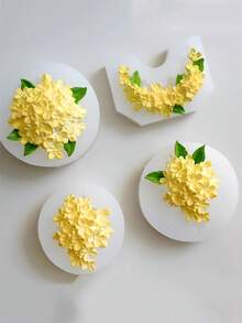 Khuôn silicon 3D hình hoa mộc tê - Dùng làm nến thơm, xà phòng, nhựa và thạch cao để tự làm cốc nến trang trí, giá đỡ nến hình hoa, khuôn trang trí nhà cửa | Thiết kế hoa | Khuôn bền - trắng - Xem 1