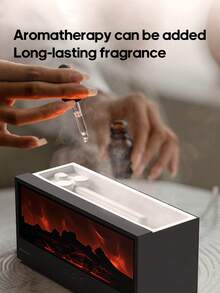 kinscoter 1pc USB 150ml Mini Fireplace Humidifier, Ultrasonic Portable Campfire Aroma Diffuser With LED Night Light And Remote Control, Suitable For Home Office Gift - Multicolor - View 7