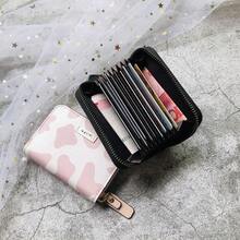 1pc New Cow Pattern Card Holder, Women's Delicate High-End Compact Large Capacity Multi-Card Slots Cute Card Case Wallet - Multicolor - View 6