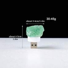 A Natural Crystal Raw Stone USB Night Light For The Bedroom, Perfect For Creating An Atmosphere. It Makes A Great Home Gift, Crystal Craft, Or Present For Christmas, Valentine'S Day, And Mother'S Day (Natural Stone May Have Irregular Cracks And Smal