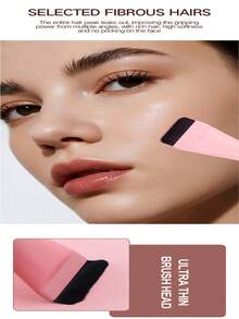 1支樱桃印花无痕遮瑕刷，细粉色手柄，适合初学者，面部化妆刷 - 彩色 - 查看 2