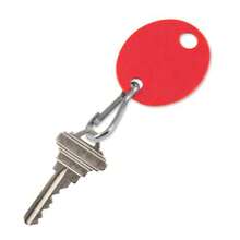 Oval Key Tag With Hook In Red 20 Pack For Secure Access Durable Plastic Construction Vibrant Color Reliable Holding Power - Red - View 3