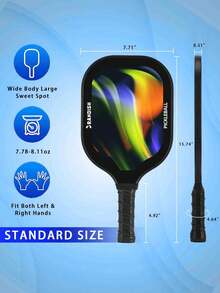 2pcs Pickleball Racket Set, Includes 2 Pickleball Rackets, 4 Balls And 1 Storage Bag - Multicolor - View 8