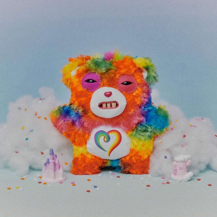 Spin Master Fuggler X Care Bears 9-Inch Plush Toy, Cheer Bear/Togetherness Bear/Grumpy Bear/Share Bear, Funny Ugly Monster Stuffed Animal With Human-Like Teeth, Collectible Gift For Kids, Teens, Adults - Togetherness Bear - View 1