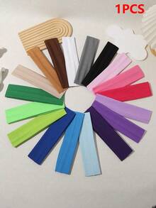 1/4/6/12pcs Girls Sports Headbands - Moisture-Wicking Elastic Headbands, Girls Headbands, Headwraps, Multi-Color, Sports Style, Elastic Sweat-Absorbent; Yoga, Hair Accessories, Random Colors, Fashionable Sports Headbands, Soft Elastic Fabric Headbands, Suitable For Workout, Yoga, Running - Multicolor - View 8