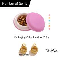 精美包装的20颗304不锈钢镀金竖向穿孔珠套装，可调节珠子，定位珠，隔珠，吊坠连接珠，DIY女士不锈钢首饰项链、手链隔珠手工配件 - 平行型珠子 - 查看 12