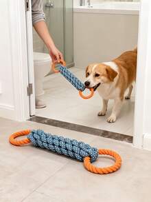 3件套打结玩具，洁牙磨牙玩具，适合狗狗室内外玩耍，可增进宠物间的感情，也是送给宠物的好礼物。 - 彩色 - 查看 6