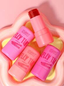 USHAS Jelly Blush, 4 Colors Available, Cute Natural Pink, Long-Lasting Waterproof, Moisturizing, Natural, 3-In-1 Blush Stick For Lips, Eyes, Cheeks, Suitable For All Skin Types - #04 - View 5