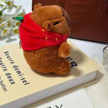 4.7 Inch Soft Capybara Plush Keychain Doll, Realistic Cute Capybara Plush Doll, Soft Fabric Durable, Pink Capybara Stuffed Doll, Children's Party Favor, Birthday Decoration, Daily Gift Surprise Choice - Multicolor - View 12