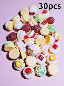 10/30pcs Mini Realistic Glazed Donut Cake Dessert Shop Decor DIY Handmade Craft Accessory Scenery Toy Small Ornament - Cartoon - View 8