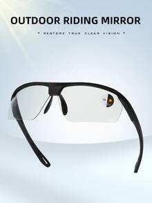 1副男女通用日夜两用运动眼镜，半框眼镜 - 彩色 - 查看 4