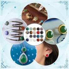 40pcs 4mm  Gemstone Ccons 20 Sty Alf Round Flatback Stone  Crystal Ti  Ear Acelet Ewelry Ma - As Pic - View 7
