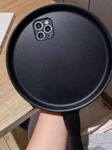 Fashionable New Funny Frying Pan Phone Case, Compatible With Iphone 15 Pro, 17/14 Pro Max, 13P, 12, 8Xs, 16 Plus, Unique & Design For Men And Women - Black - View 4