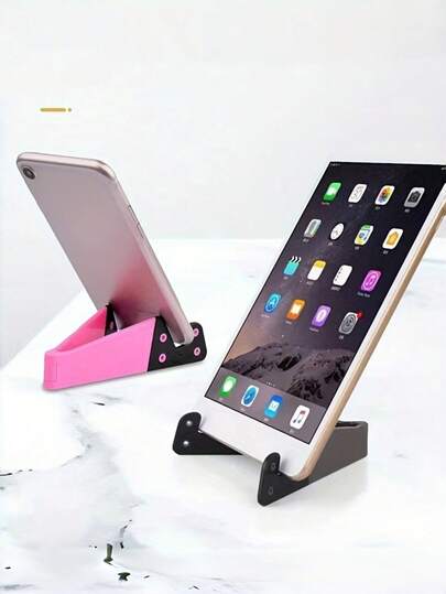 1pc Adjustable Multi-Function Slouchy Phone Stand, Foldable Portable Compact Desktop Stand, V-Shaped Phone/Tablet Holder