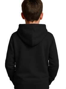 QUICK SILVER Kangaroo Hoodie For Kids, Comfortable Cotton, Various Colors And Sizes - Black - View 3