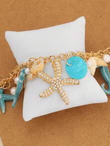 A Hawaiian Vacation Style Fashionable Ocean Starfish Bohemian Style Conch Starfish Shell Bracelet - Seahorse and Starfish Bracelet - View 2