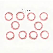 23毫米多色金属珐琅圆形弹簧扣开口吊坠，适用于钥匙链、手机挂绳、耳机盒及其他配件 - 彩色 - 查看 31