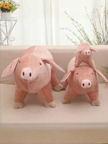 宠物毛绒咀嚼娃娃，狗狗互动咀嚼娃娃，逼真毛绒小猪娃娃，创意小猪毛绒娃娃，逼真小猪毛绒娃娃枕头，超柔软毯子面料抓挠垫，毛绒动物娃娃礼物 8. 可爱小猪毛绒娃娃 9. 狗狗绳索拉扯娃娃 10. 狗狗咀嚼娃娃 - 粉色 - 查看 7