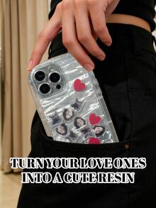 Customized Phone Case, Customized Acrylic Panel, Swinging Phone Case, Heart-Shaped Acrylic Board, Valentine's Day Gift, Women's Gift, Customized Couple Photo, Family Photo, Birthday Gift, Couple Gift, Boyfriend/Girlfriend Gift, Family, Friends, Party Favors, Commemorative Gift, Pet Couples Gift - Multicolor - View 7