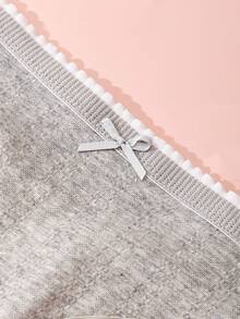 5pcs Women's Panties Set, Minimalist Cute Cotton Panties, Floral Hollow-Out Thong - Multicolor - View 7